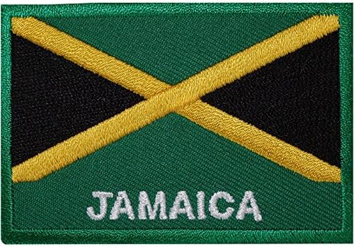 Знамето на Јамајка извезено железо/шие на лепенка Јамајканска раста кошула торба значка