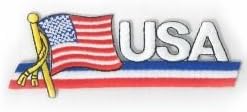 САД Соединетите Држави starsвезди и ленти Сидекик збор Земја знаме на знаме на лепенка ... 1,5 x 4,5 инчи ... ново