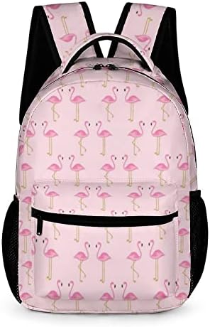 Цртан Филм Фламинго Лаптоп Ранци Симпатична Торба За Патување Секојдневен Подарок За Рамо За Мажи Жени
