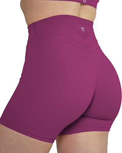 Томтигер Јога шорцеви за жени контрола на стомакот контрола со високи половини за велосипедисти за вежбање вежбање задник за
