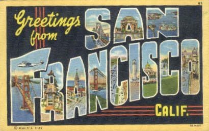 Сан Франциско, разгледница во Калифорнија