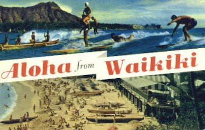 Ваикики, разгледница на Хаваи