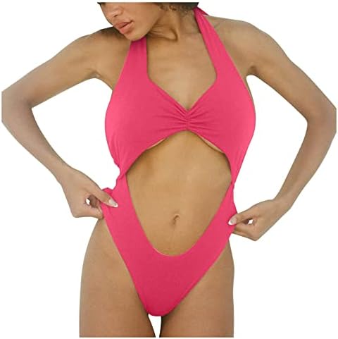 Облека за пливање за жени со едно парче Slimfit целосна покриеност на плоштад вратот гроздобер 2023 летен плажа за одмор мода