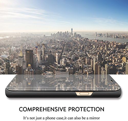 Компатибилен Со Samsung Galaxy Z Пати 4 5g Случај Огледало Кожа Капак Паричник Тенок Јасен S-Преглед Шок Отпорен Тенок Капак