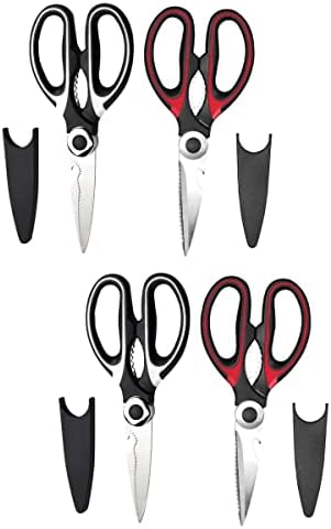 Луксузни метални ножици кујнски ножици со тешки ножици: Месочки ножици машина за миење садови безбедни ножици за готвење не'рѓосувачки