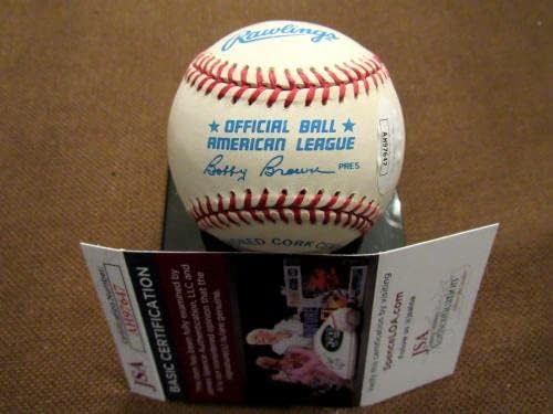 Џими Ки 1996 Ссц Њујорк Јенкис Блу Џејс Потпиша Авто Гроздобер Оал Бејзбол Џса - Автограм Бејзбол