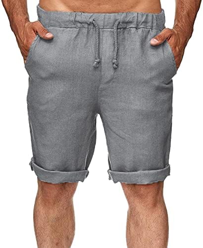 Miashui NW941EG Менс шорцеви памук чипка на големи џебни панталони шорцеви шорцеви големи и високи