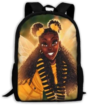 Африкански книги за книги Афроамерикански торба африканска девојка ранец африкански училишен торба за деца тинејџерки жени,