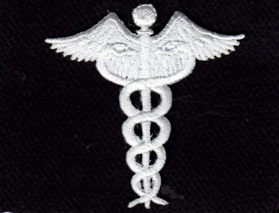 Caduceus бело железо на лепенка медицинска професија доктор медицинска сестра