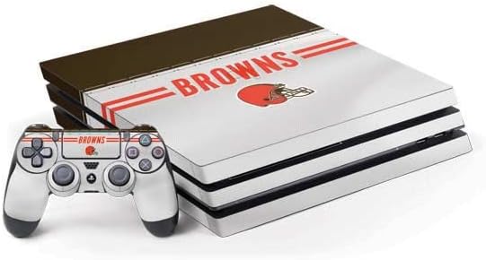Skinit Decal Gaming Chage компатибилен со PS4 Pro конзола и пакет на контролори - Официјално лиценциран NFL Cleveland Browns